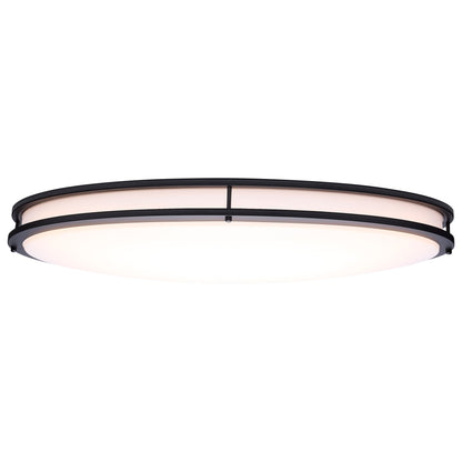 Nuvo 62-1981 Glamour, LED 32 Inch Oval Flush Mount, Black Finish