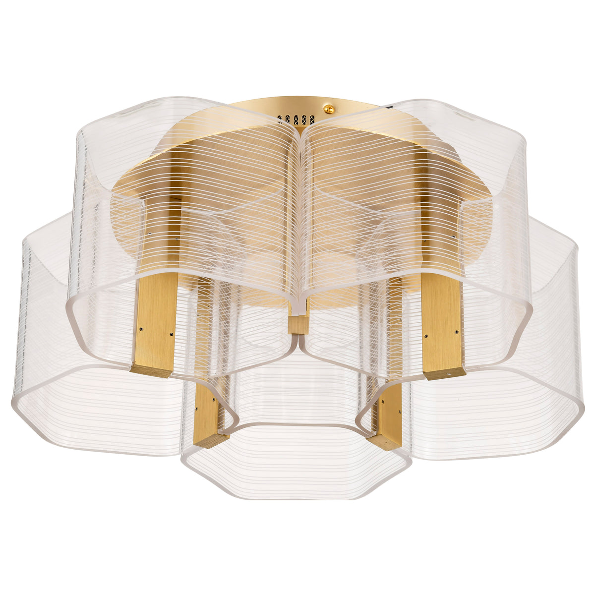 Nuvo 62-2401 Kenzo, LED 5 Light Flush Mount, Polished Anodized Bronze Finish