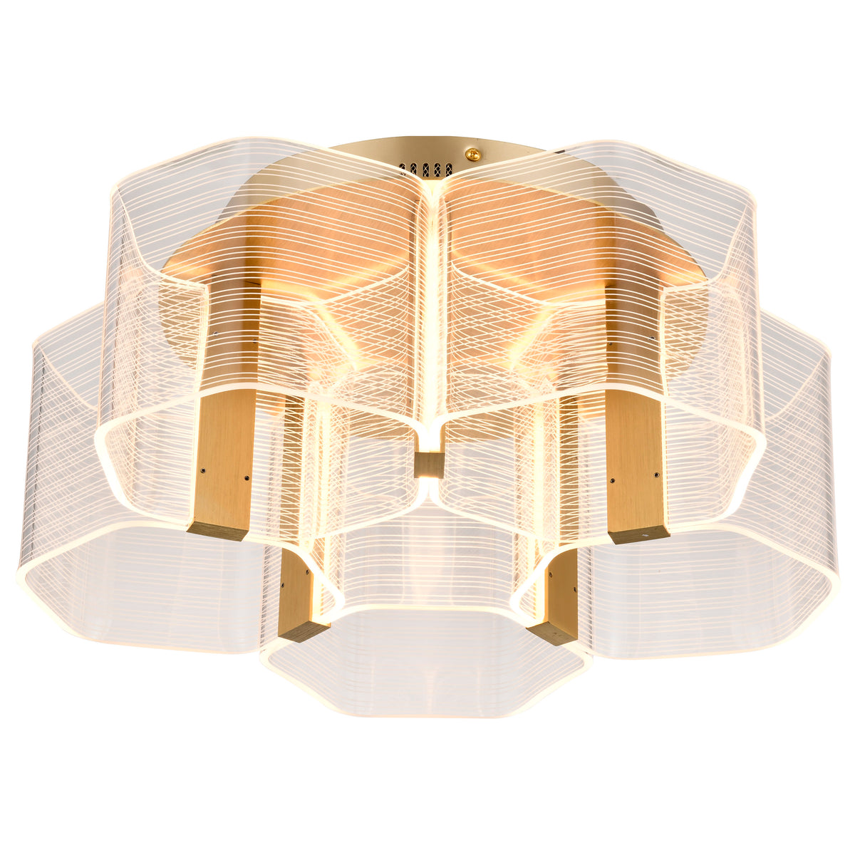 Nuvo 62-2401 Kenzo, LED 5 Light Flush Mount, Polished Anodized Bronze Finish
