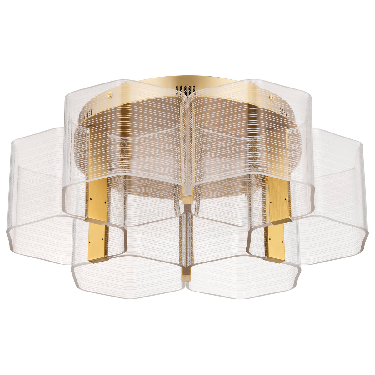 Nuvo 62-2402 Kenzo, LED 6 Light Flush Mount, Polished Anodized Bronze Finish
