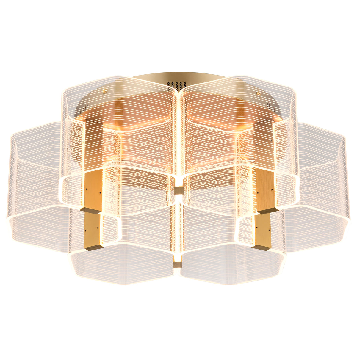 Nuvo 62-2402 Kenzo, LED 6 Light Flush Mount, Polished Anodized Bronze Finish