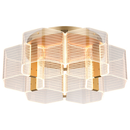 Nuvo 62-2402 Kenzo, LED 6 Light Flush Mount, Polished Anodized Bronze Finish
