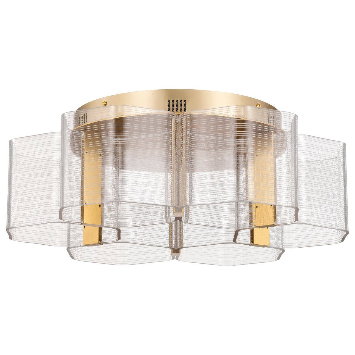 Nuvo 62-2402 Kenzo, LED 6 Light Flush Mount, Polished Anodized Bronze Finish