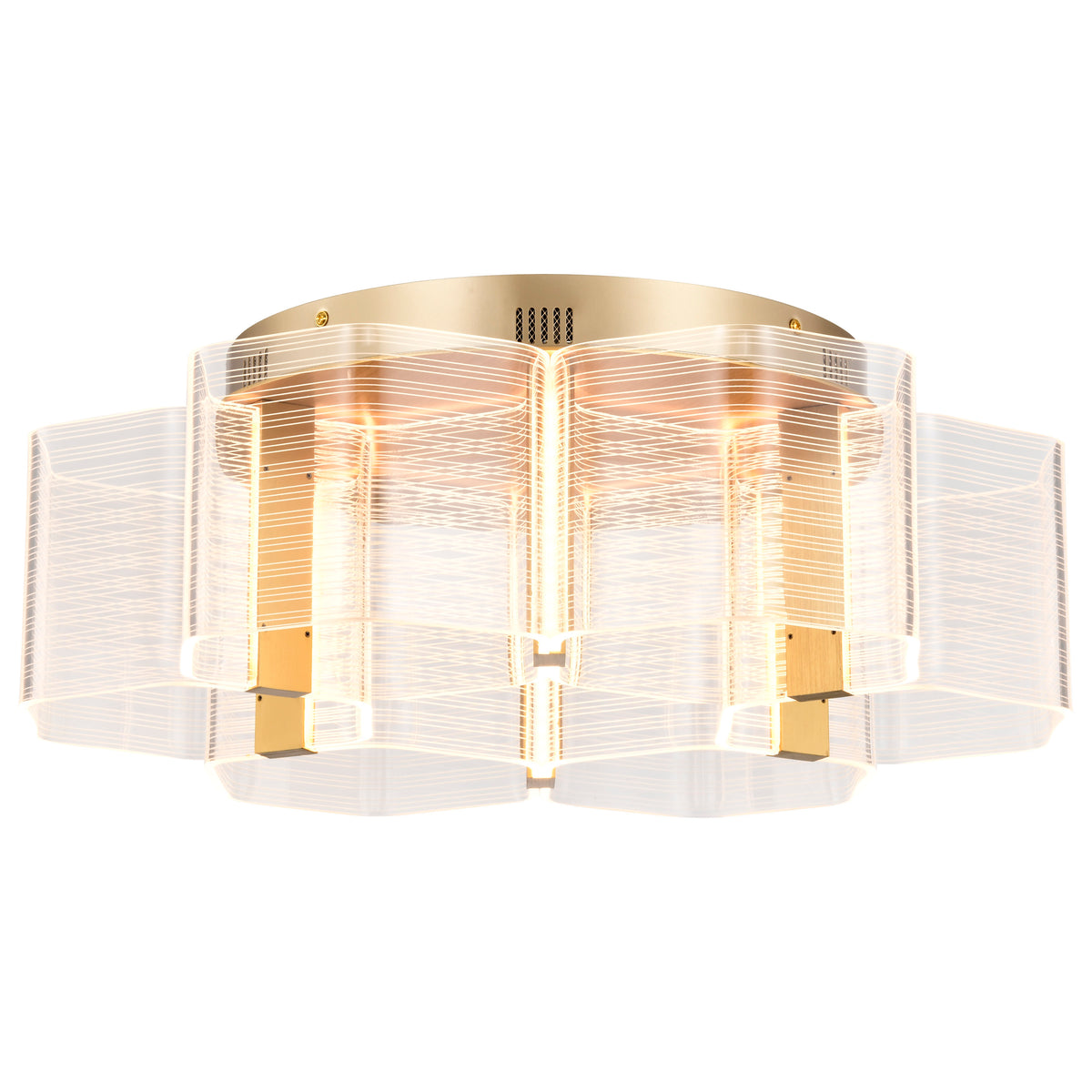 Nuvo 62-2402 Kenzo, LED 6 Light Flush Mount, Polished Anodized Bronze Finish