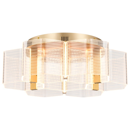 Nuvo 62-2402 Kenzo, LED 6 Light Flush Mount, Polished Anodized Bronze Finish