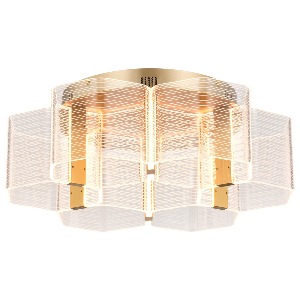 Nuvo 62-2402 Kenzo, LED 6 Light Flush Mount, Polished Anodized Bronze Finish