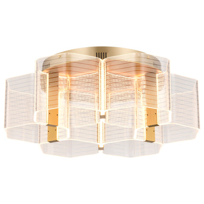Nuvo 62-2402 Kenzo, LED 6 Light Flush Mount, Polished Anodized Bronze Finish