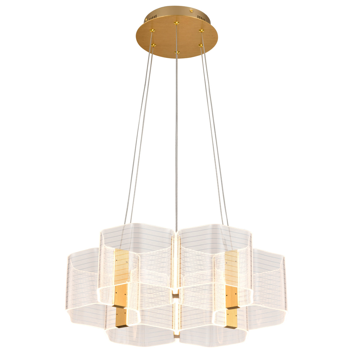 Nuvo 62-2403 Kenzo, LED 6 Light Chandelier, Polished Anodized Bronze Finish