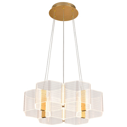 Nuvo 62-2403 Kenzo, LED 6 Light Chandelier, Polished Anodized Bronze Finish