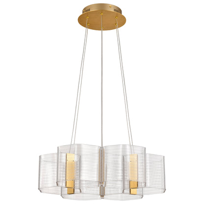 Nuvo 62-2403 Kenzo, LED 6 Light Chandelier, Polished Anodized Bronze Finish