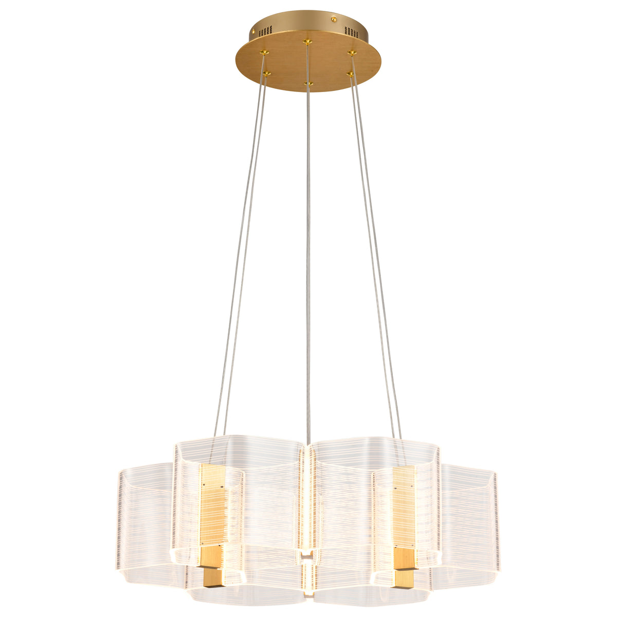 Nuvo 62-2403 Kenzo, LED 6 Light Chandelier, Polished Anodized Bronze Finish