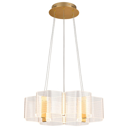 Nuvo 62-2403 Kenzo, LED 6 Light Chandelier, Polished Anodized Bronze Finish