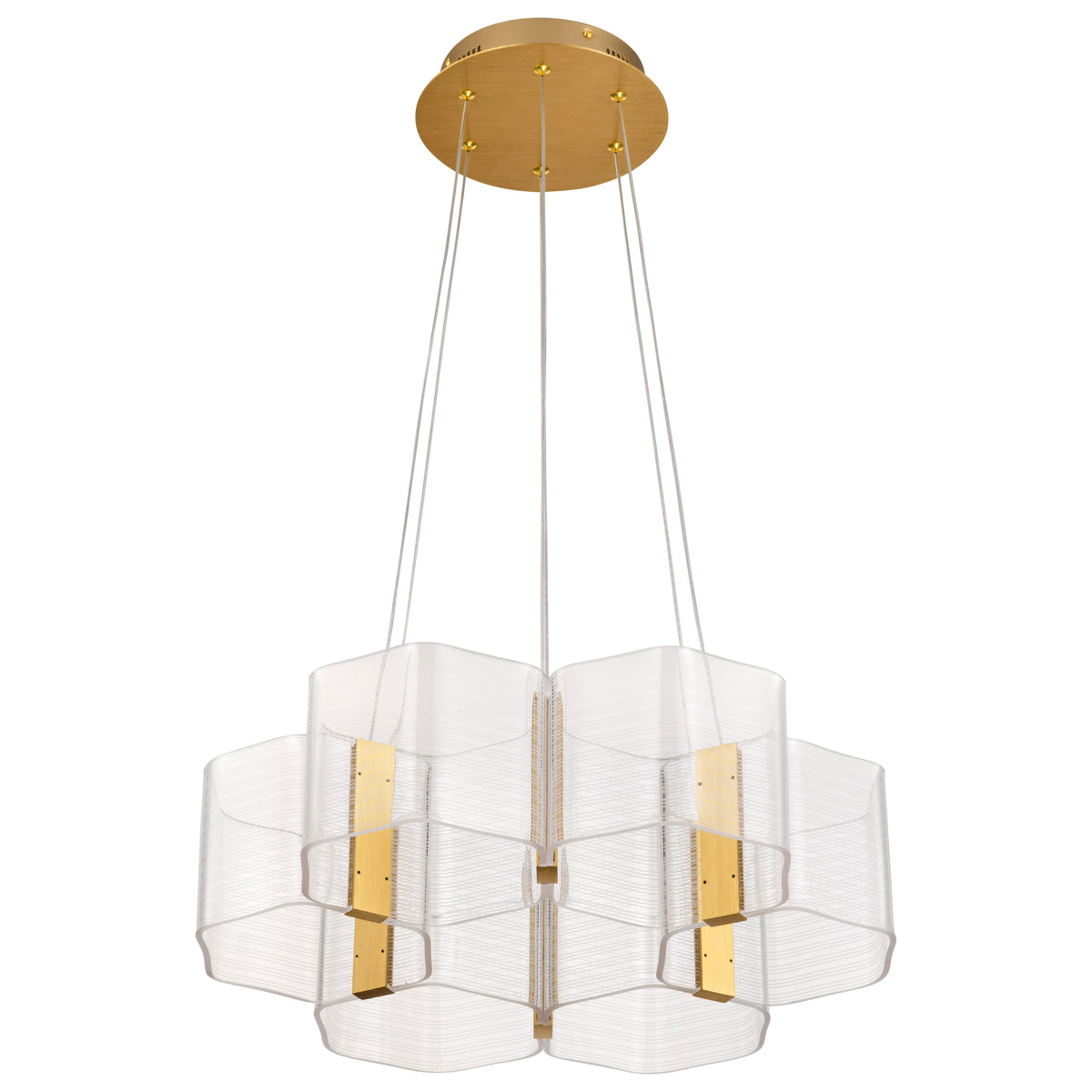 Nuvo 62-2403 Kenzo, LED 6 Light Chandelier, Polished Anodized Bronze Finish