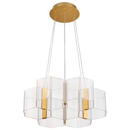 Nuvo 62-2403 Kenzo, LED 6 Light Chandelier, Polished Anodized Bronze Finish