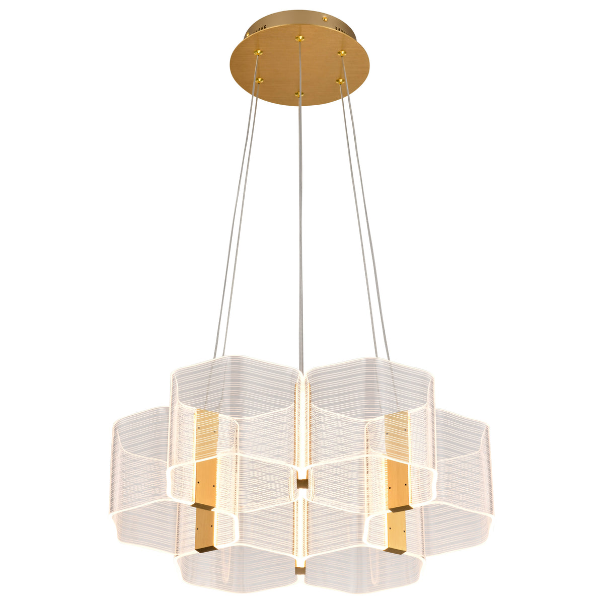 Nuvo 62-2403 Kenzo, LED 6 Light Chandelier, Polished Anodized Bronze Finish