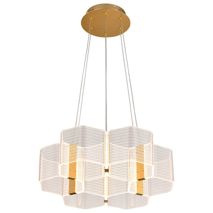 Nuvo 62-2403 Kenzo, LED 6 Light Chandelier, Polished Anodized Bronze Finish