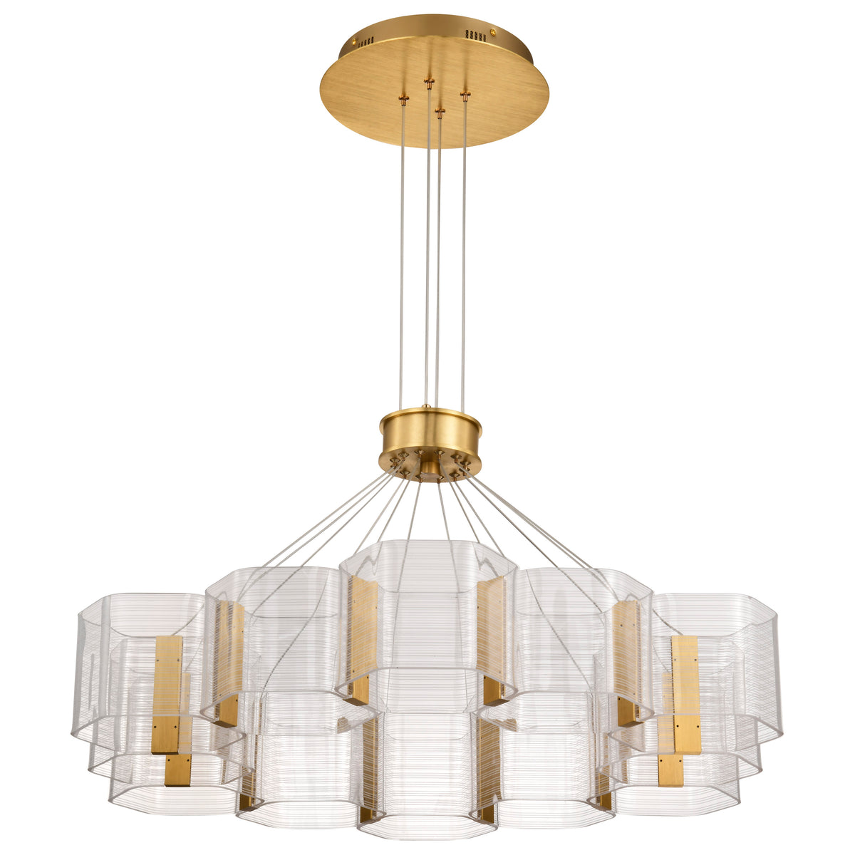Nuvo 62-2404 Kenzo, LED 12 Light Chandelier, Polished Anodized Bronze Finish
