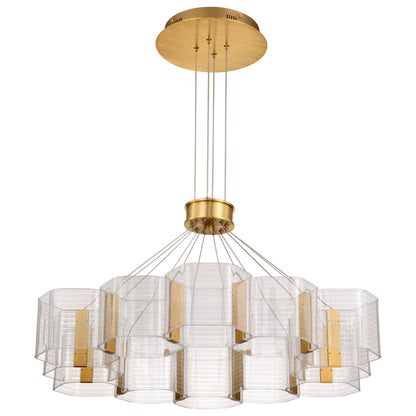 Nuvo 62-2404 Kenzo, LED 12 Light Chandelier, Polished Anodized Bronze Finish