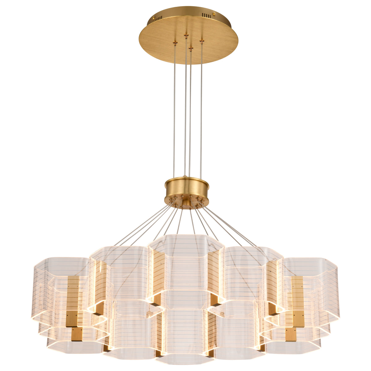 Nuvo 62-2404 Kenzo, LED 12 Light Chandelier, Polished Anodized Bronze Finish