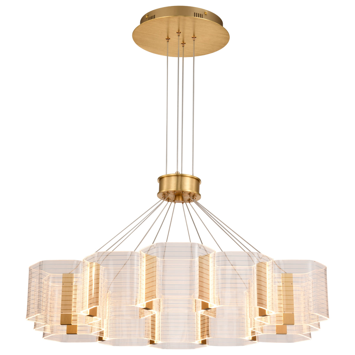 Nuvo 62-2404 Kenzo, LED 12 Light Chandelier, Polished Anodized Bronze Finish