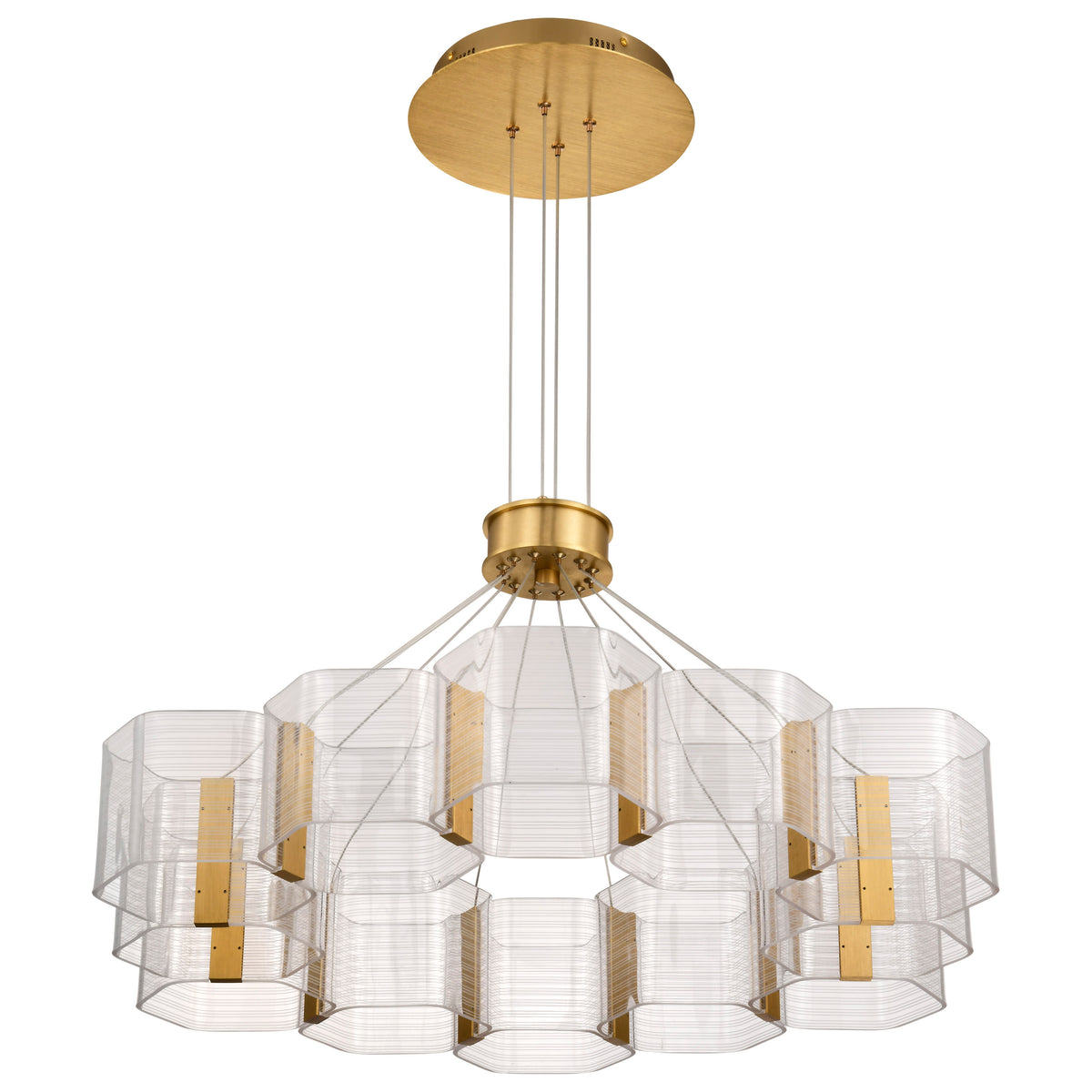 Nuvo 62-2404 Kenzo, LED 12 Light Chandelier, Polished Anodized Bronze Finish