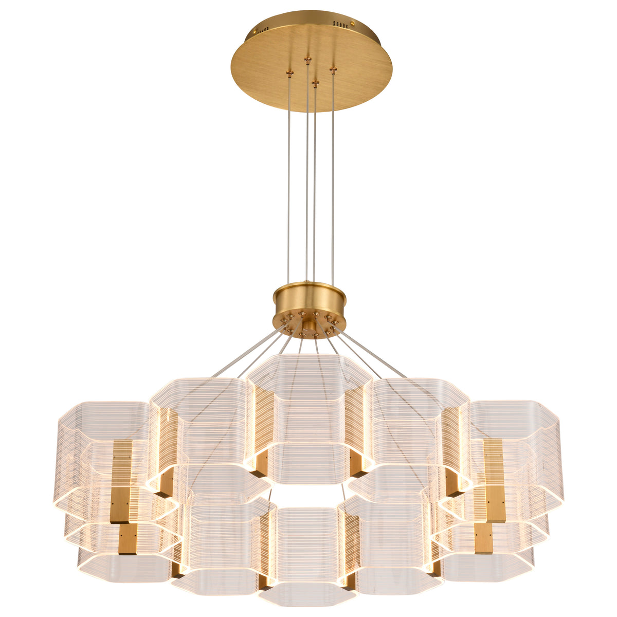 Nuvo 62-2404 Kenzo, LED 12 Light Chandelier, Polished Anodized Bronze Finish