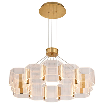 Nuvo 62-2404 Kenzo, LED 12 Light Chandelier, Polished Anodized Bronze Finish
