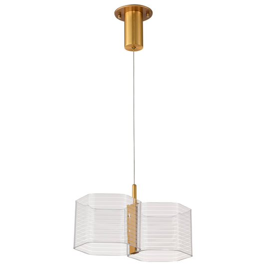 Nuvo 62-2406 Kenzo, LED 2 Light Mini Pendant, Polished Anodized Bronze Finish