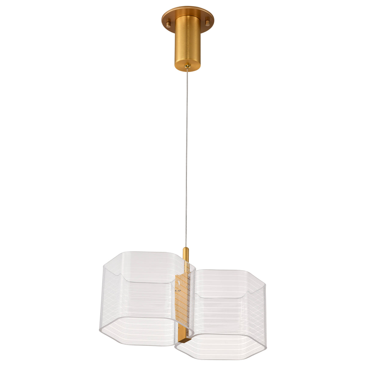 Nuvo 62-2406 Kenzo, LED 2 Light Mini Pendant, Polished Anodized Bronze Finish