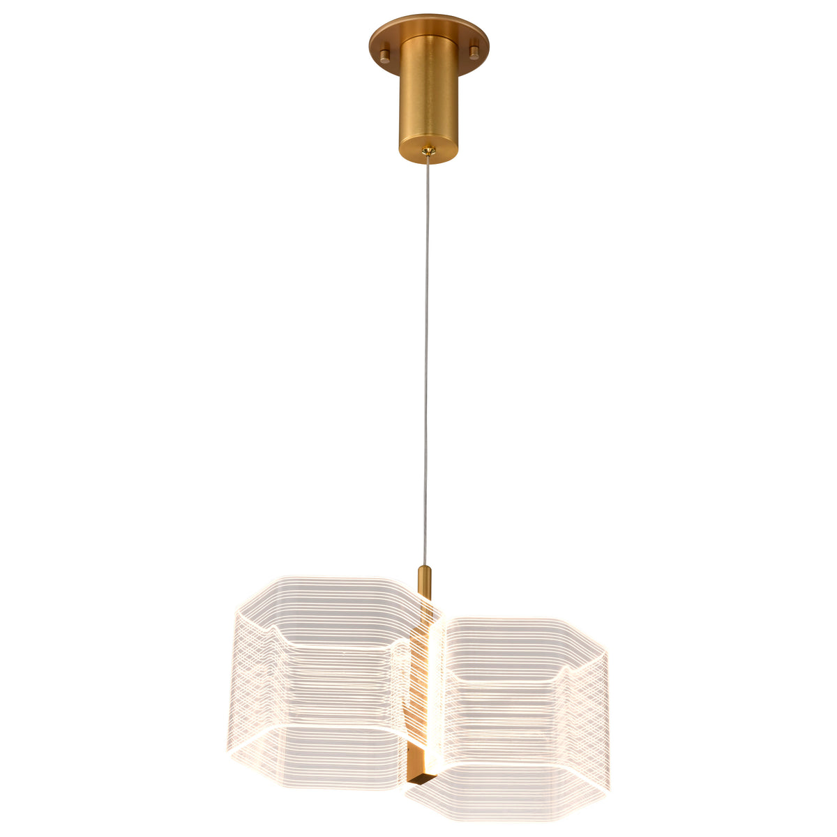 Nuvo 62-2406 Kenzo, LED 2 Light Mini Pendant, Polished Anodized Bronze Finish