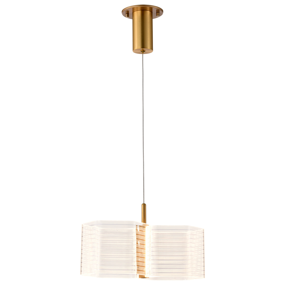Nuvo 62-2406 Kenzo, LED 2 Light Mini Pendant, Polished Anodized Bronze Finish