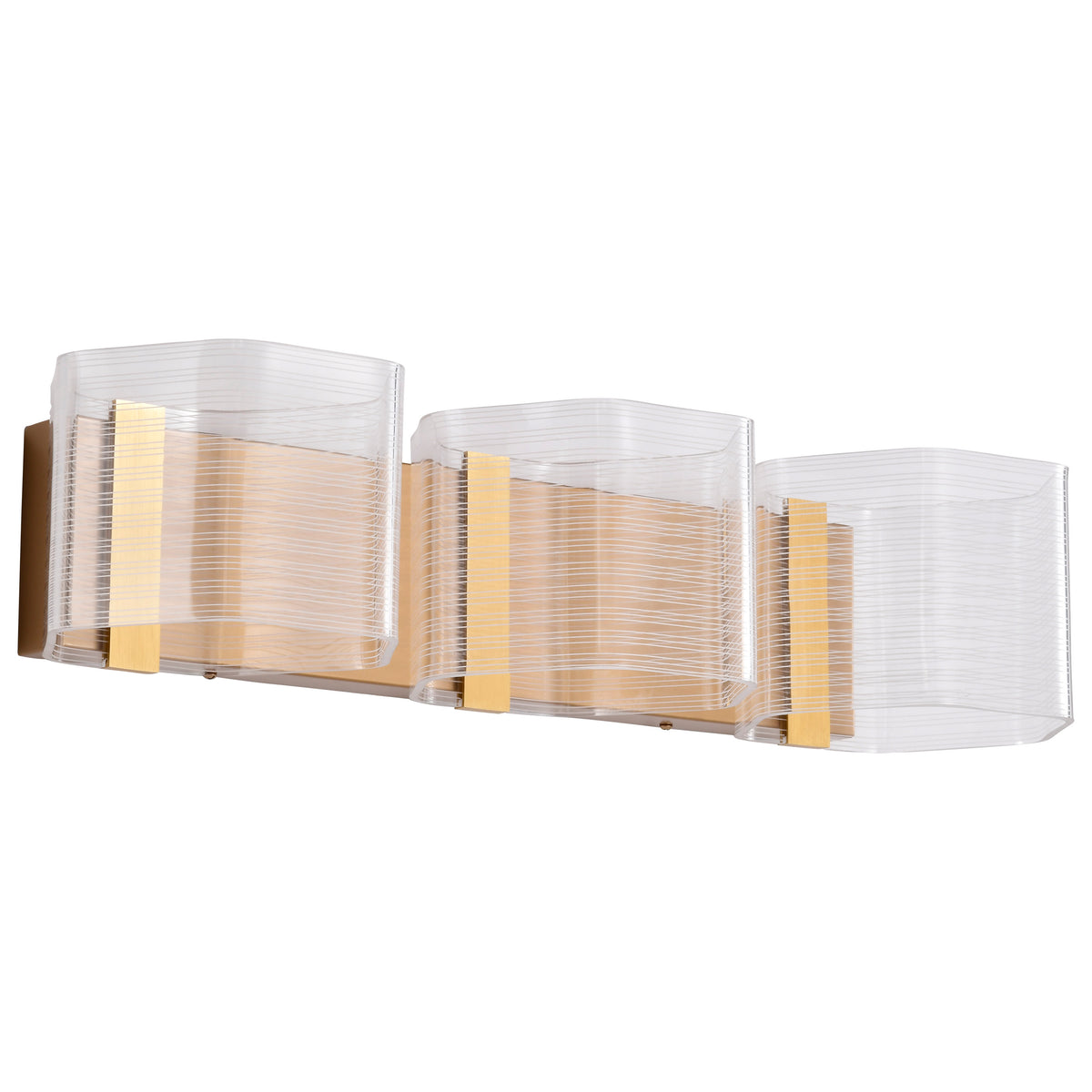Nuvo 62-2408 Kenzo, LED 3 Light Vanity, Polished Anodized Bronze Finish