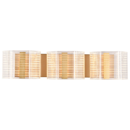 Nuvo 62-2408 Kenzo, LED 3 Light Vanity, Polished Anodized Bronze Finish