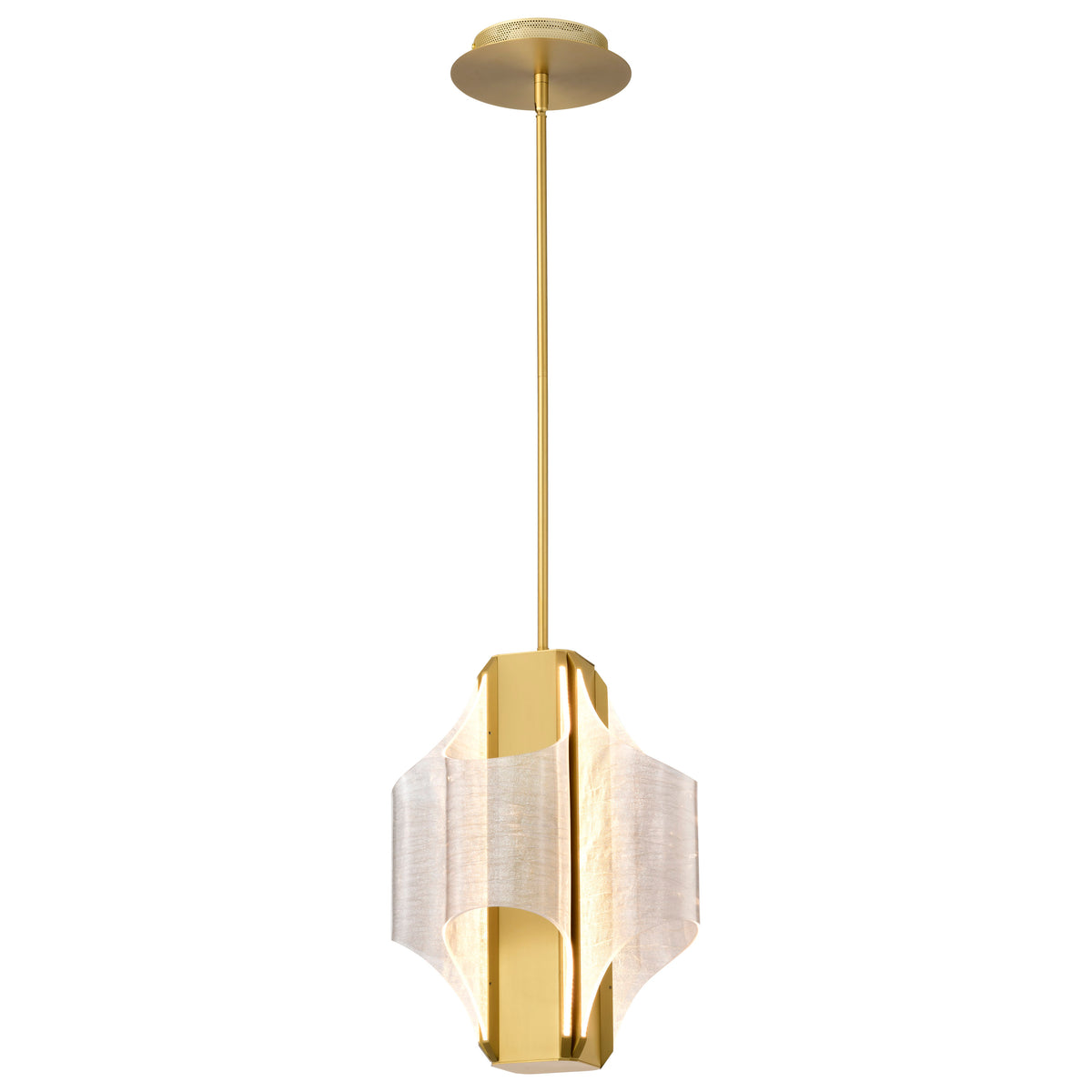 Nuvo 62-2412 Idris, LED 4 Light Pendant, Vintage Brass Finish