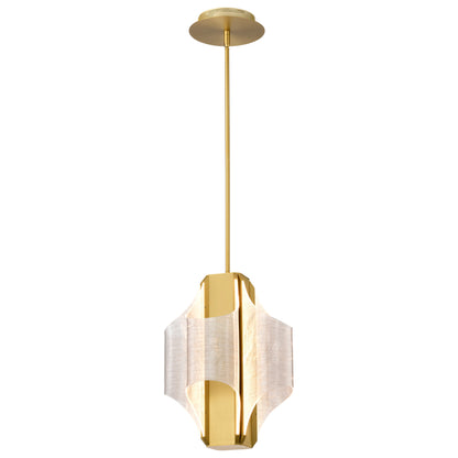 Nuvo 62-2412 Idris, LED 4 Light Pendant, Vintage Brass Finish