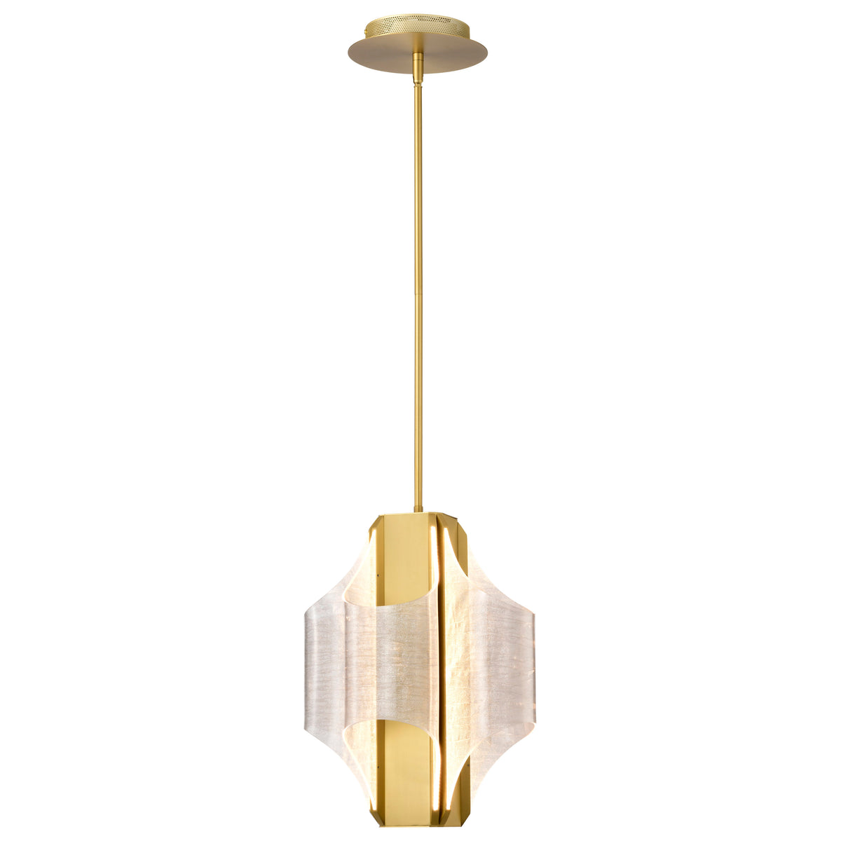 Nuvo 62-2412 Idris, LED 4 Light Pendant, Vintage Brass Finish