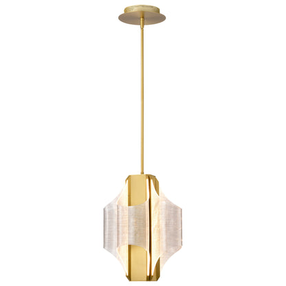 Nuvo 62-2412 Idris, LED 4 Light Pendant, Vintage Brass Finish