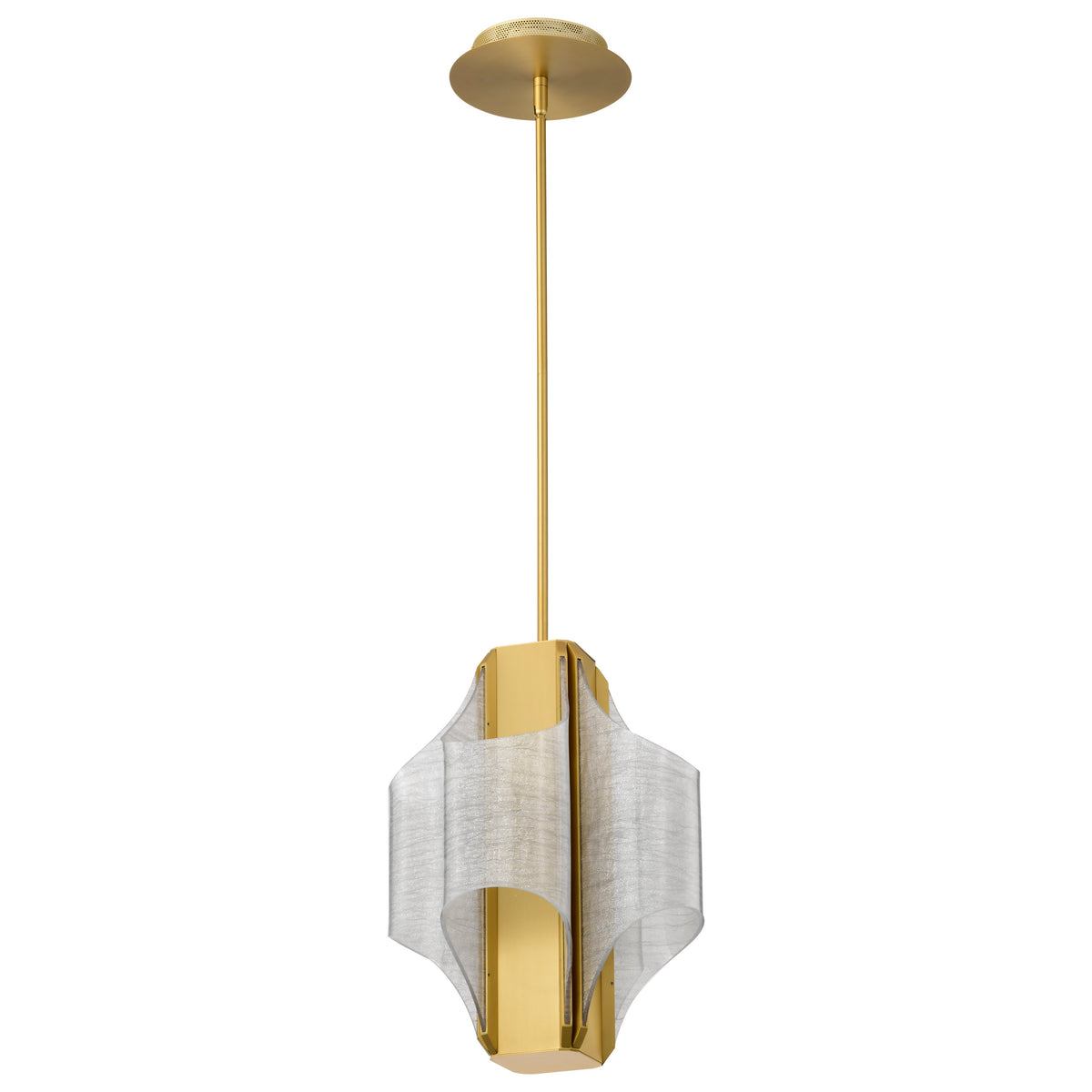 Nuvo 62-2412 Idris, LED 4 Light Pendant, Vintage Brass Finish