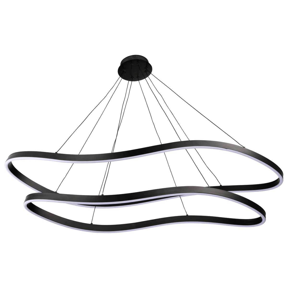 Nuvo 62-2422 Sylas, 48 Inch LED Pendant, Matte Black Finish