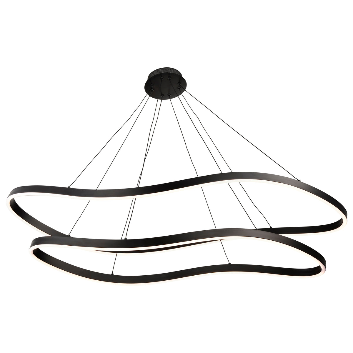 Nuvo 62-2422 Sylas, 48 Inch LED Pendant, Matte Black Finish