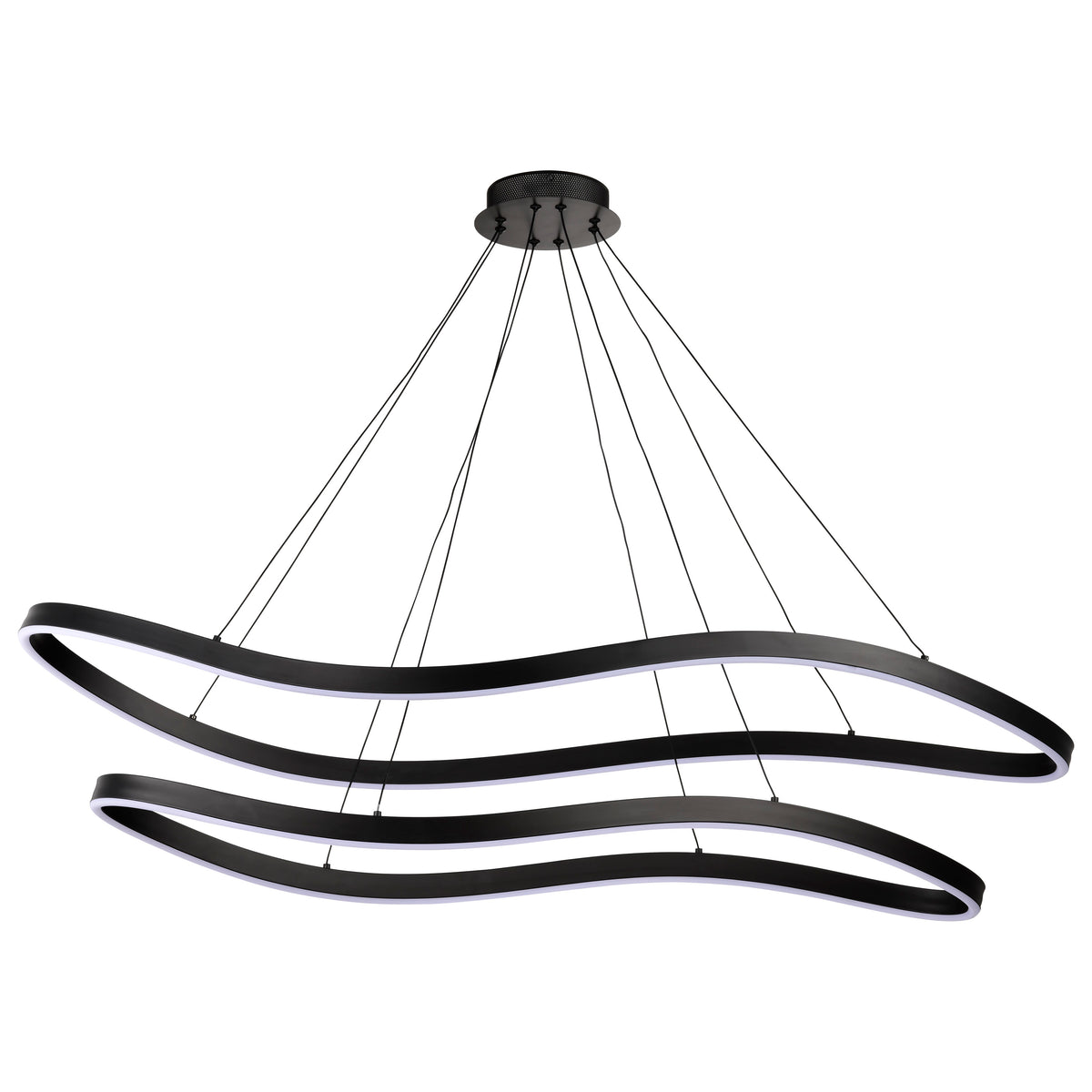 Nuvo 62-2422 Sylas, 48 Inch LED Pendant, Matte Black Finish