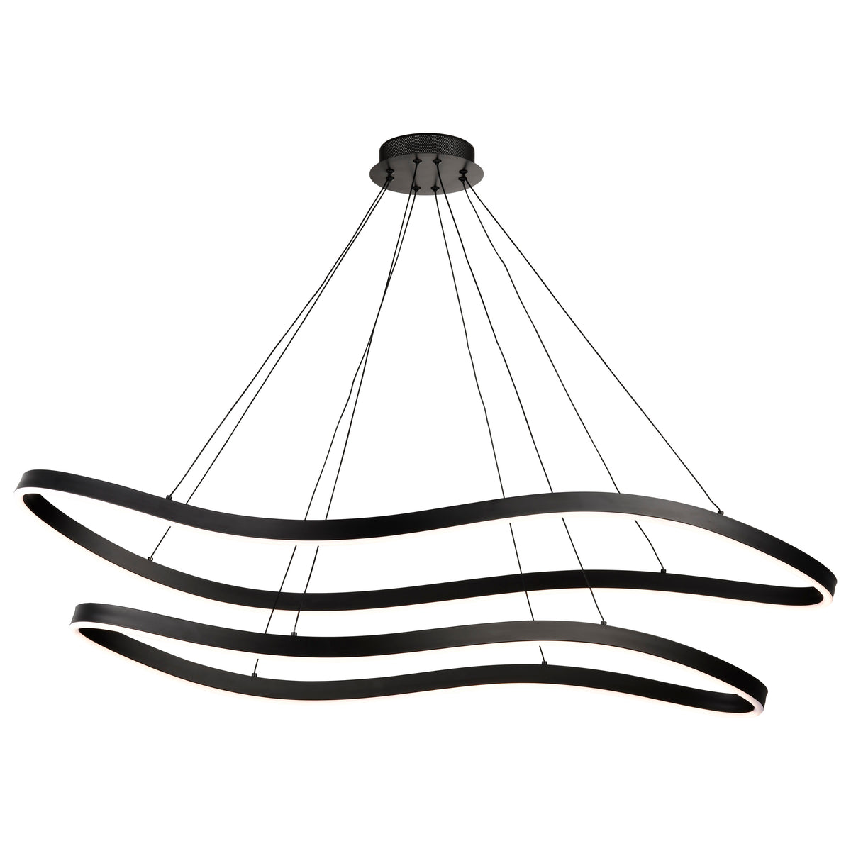 Nuvo 62-2422 Sylas, 48 Inch LED Pendant, Matte Black Finish