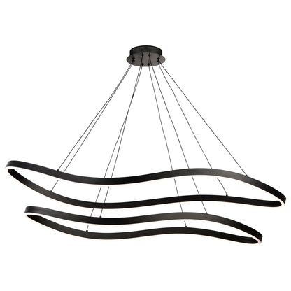 Nuvo 62-2422 Sylas, 48 Inch LED Pendant, Matte Black Finish