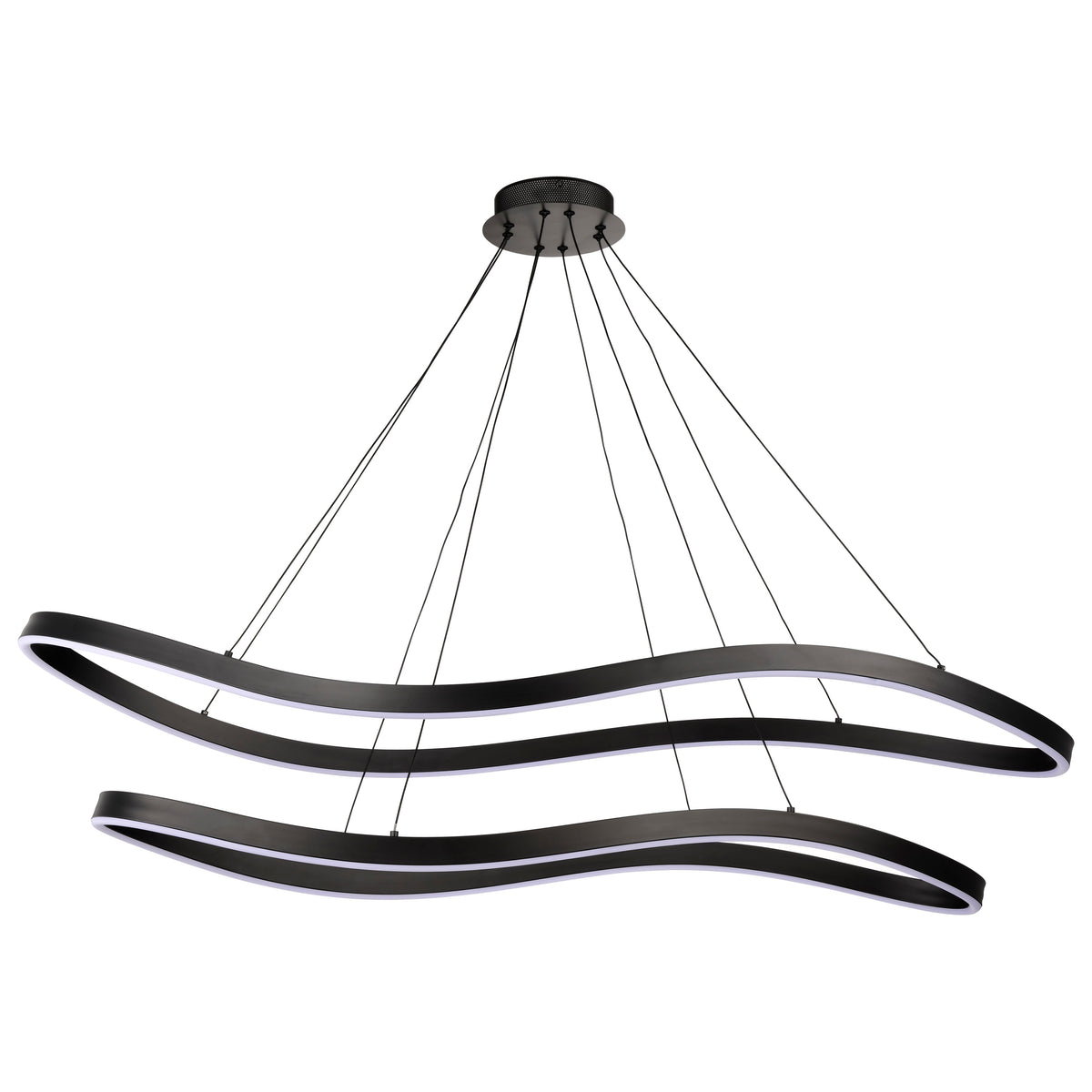 Nuvo 62-2422 Sylas, 48 Inch LED Pendant, Matte Black Finish
