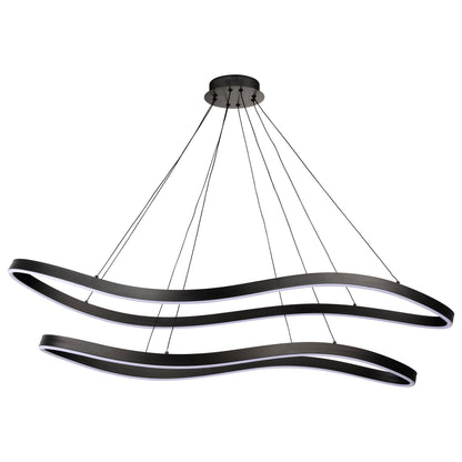 Nuvo 62-2422 Sylas, 48 Inch LED Pendant, Matte Black Finish