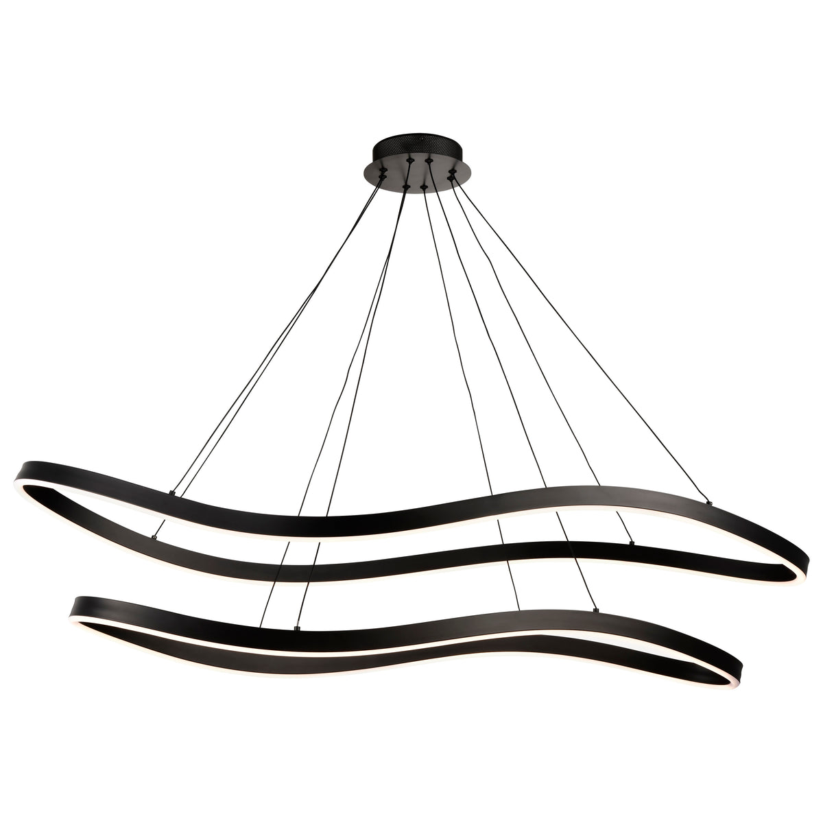Nuvo 62-2422 Sylas, 48 Inch LED Pendant, Matte Black Finish