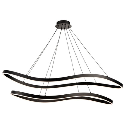 Nuvo 62-2422 Sylas, 48 Inch LED Pendant, Matte Black Finish
