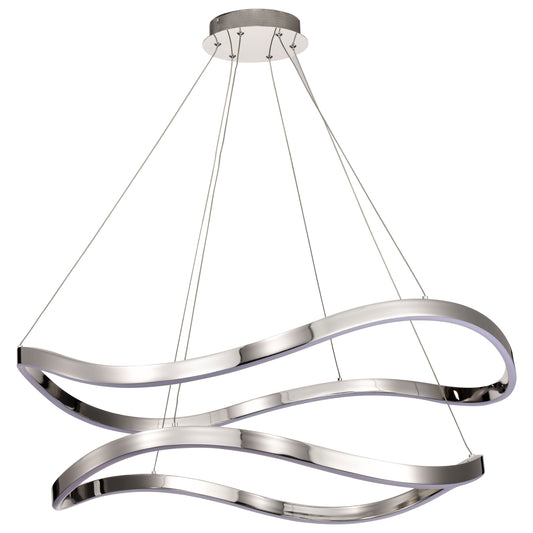 Nuvo 62-2431 Sylas, 36 Inch LED Pendant, Polished Nickel Finish
