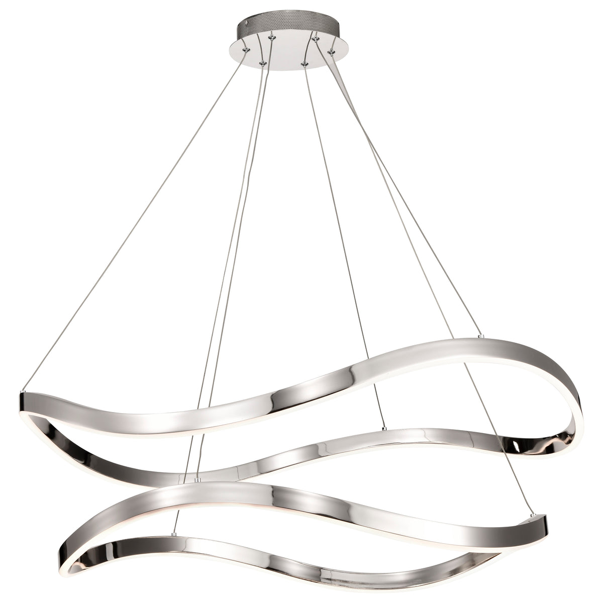 Nuvo 62-2431 Sylas, 36 Inch LED Pendant, Polished Nickel Finish