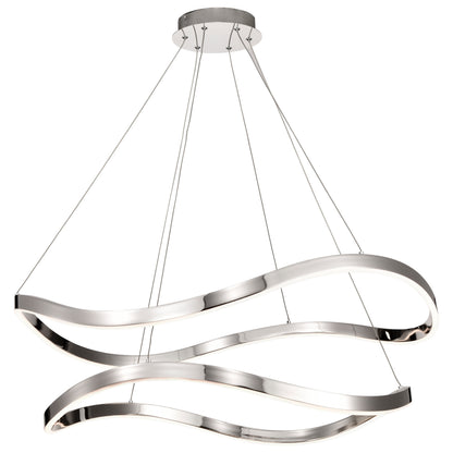 Nuvo 62-2431 Sylas, 36 Inch LED Pendant, Polished Nickel Finish